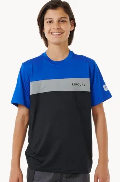 Rashies|Rip Curl Boys Undertow Short Sleeve Suntop Cobalt