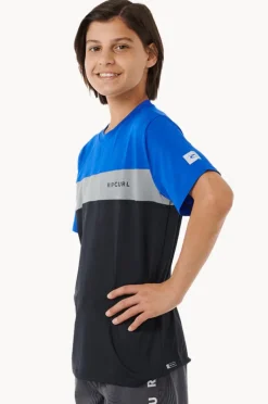 Rashies|Rip Curl Boys Undertow Short Sleeve Suntop Cobalt
