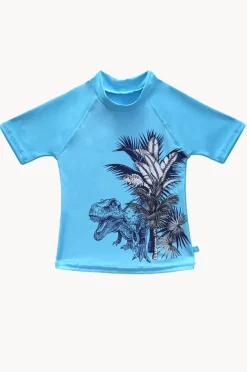 Rashies & Sunsuits|Salty Ink Boys Urban Jungle Short Sleeve Suntop Blue