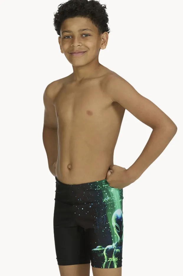 Jammers|Zoggs Boys Xfile Mid Jammer Black/green