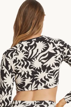 Rashies & Sunsuits|Billabong By My Side Crop Suntop Black/White