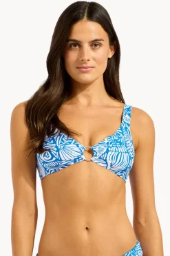 Bikini Tops|Seafolly C Shells Ring Front Tank Sapphire