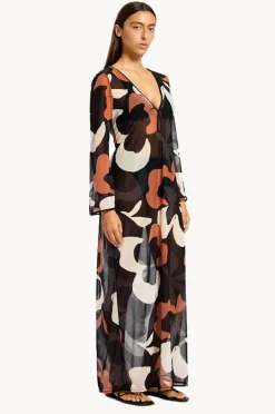 Overswim|Jets Cactus Garden Mesh Cover Up BLACK