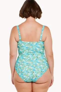 One Pieces|Capriosca Calypso Bandeau One Piece Aqua