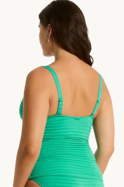 Tankini Tops|Sea Level Capri Cross Front Tankini Separate Evergreen