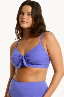 Bikini Tops|Sea Level Capri DD/E Cup Tie Front Bralette Iris