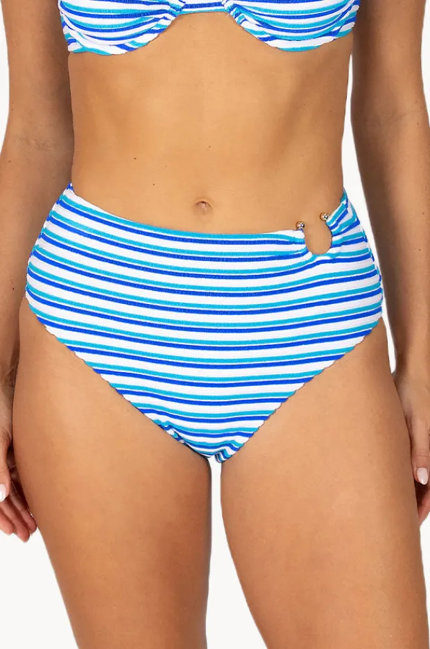 Bottoms|Baku Capri High Waist Cheeky Pant Blue