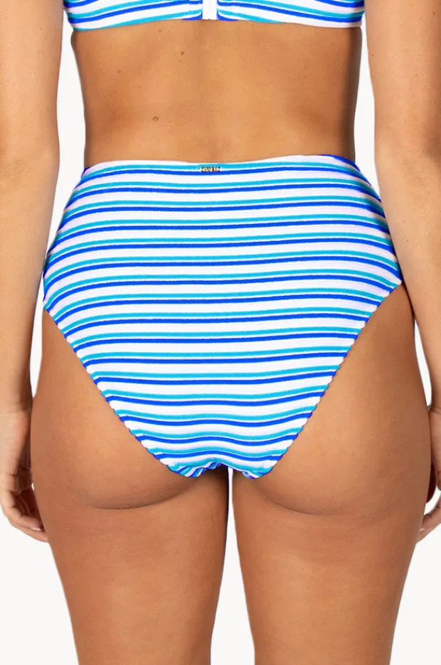 Bottoms|Baku Capri High Waist Cheeky Pant Blue