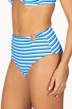 Bottoms|Baku Capri High Waist Cheeky Pant Blue