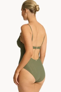 One Pieces|Sea Level Caracus Balconette Bra One Piece Khaki