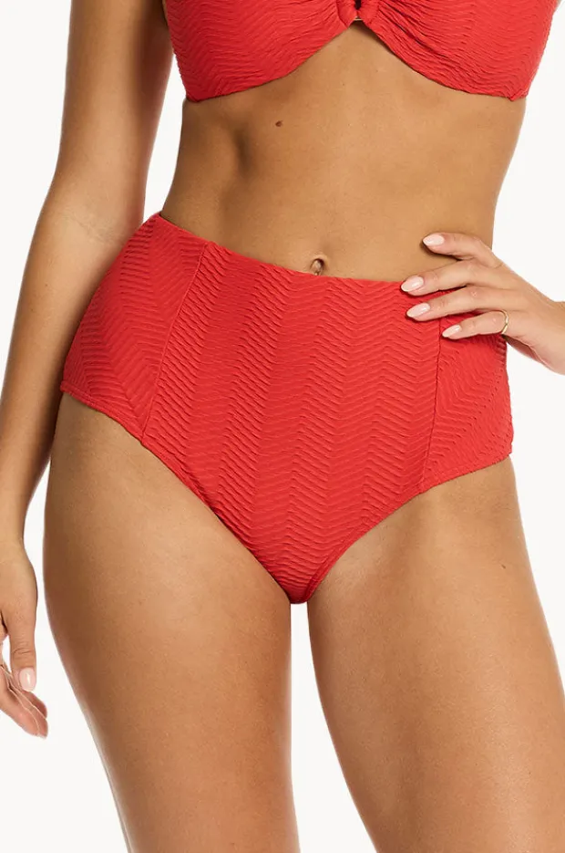 Bottoms|Sea Level Caracus Panelled High Waist Pant Spice