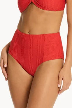 Bottoms|Sea Level Caracus Panelled High Waist Pant Spice