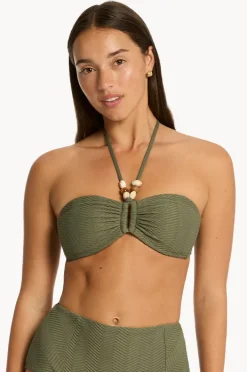 Bikini Tops|Sea Level Caracus Ring Bandeau Khaki