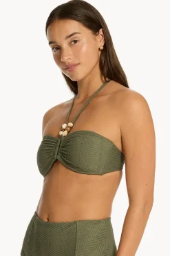 Bikini Tops|Sea Level Caracus Ring Bandeau Khaki