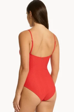 One Pieces|Sea Level Caracus Scoop Neck One Piece Spice