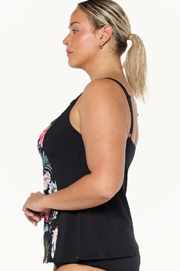 Tankini Tops|Capriosca Carnival Tank Tankini Separate Black/multi