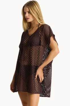 Overswim|Sea Level Castaway Kaftan Cocoa