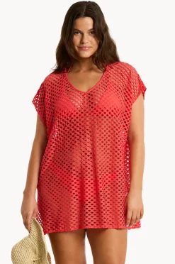 Overswim|Sea Level Castaway Kaftan Flame