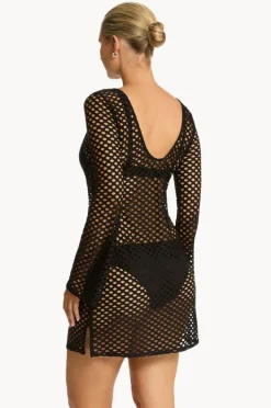 Overswim|Sea Level Castaway Mesh Cover Up Black