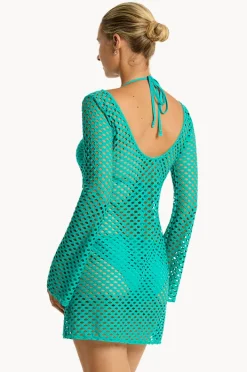 Dresses|Sea Level Castaway Mesh Cover Up Evergreen