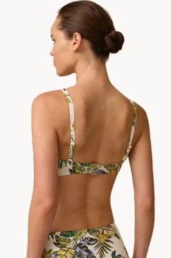 Bikini Tops|Monte u0026 Lou Catalina Multi Fit Twist Crop White/green