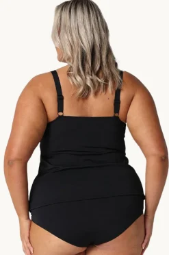 Tankini Tops|Capriosca Catalina Tankini Separate Black/Multi