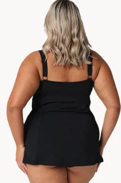 One Pieces|Capriosca Catalina Wide Strap Swim Dress Black/Multi