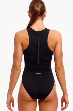 One Pieces|Funkita Chain Gang Hi Flyer One Piece Black/white