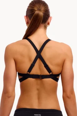 Bikini Tops|Funkita Chain Gang Hi Light Swim Top Black/white
