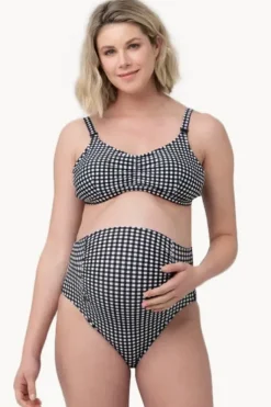 Bikini Sets|Ripe Maternity Check Nursing Bikini Set Black/White