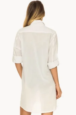 Tops|Jantzen Classic Plain Longline Shirt White