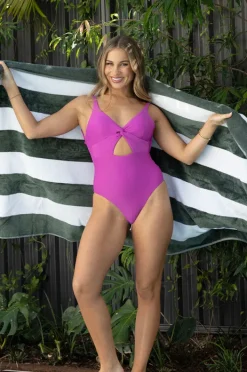 Towels|Towels|Bambury Classic Stripe Egyptian Cotton Towel Moss