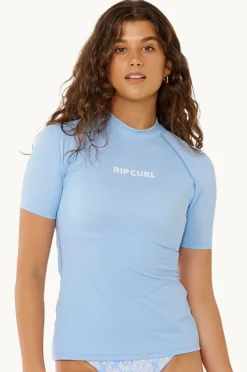 Rashies & Sunsuits|Rip Curl Classic Surf Short Sleeve Suntop Mid blue