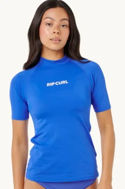 Rashies & Sunsuits|Rip Curl Classic Surf Short Sleeve Suntop Bright blue