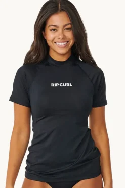 Rashies & Sunsuits|Rip Curl Classic Surf Short Sleeve Suntop Black
