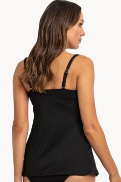 Tankini Tops|Poolproof Classics DD/E Cup Square Neck Tankini Separate BLACK