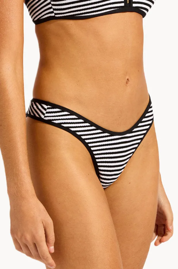 Bottoms|Seafolly Clubhouse Scoop High Cut Rio Pant Black