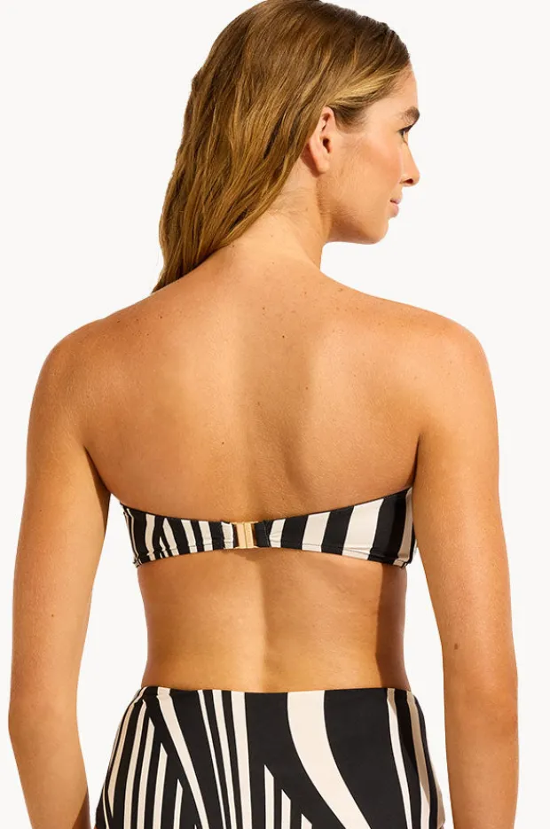Bikini Tops|Seafolly Coastline Ring Front Bandeau Black
