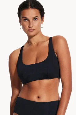 Bikini Tops|Seafolly Collective DD Cup Scoop Neck Halter Black