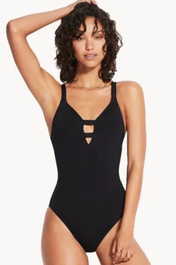 One Pieces|Seafolly Collective Deep V One Piece Black