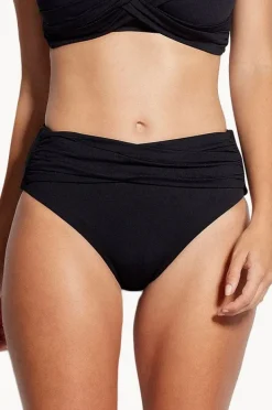 Bottoms|Seafolly Collective High Waist Wrap Front Pant Black