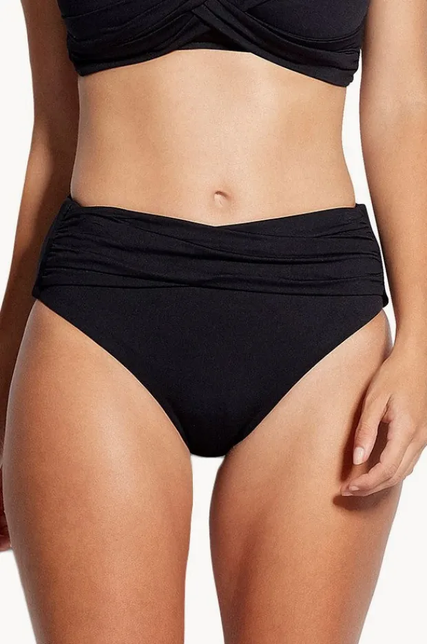 Bottoms|Seafolly Collective High Waist Wrap Front Pant Black