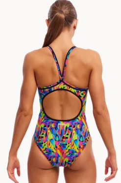 One Pieces|Funkita Colour Funk Diamond Secure One Piece Black/multi
