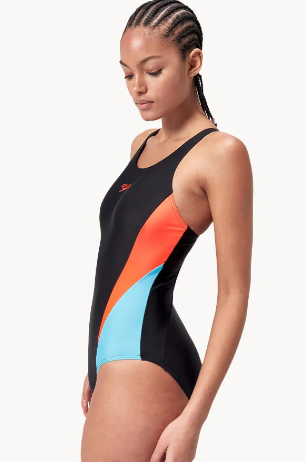 One Pieces|Speedo Colourblock 2.0 One Piece Black/Red