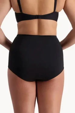 Bottoms|Moontide Contours Gathered High Waist Pant Black