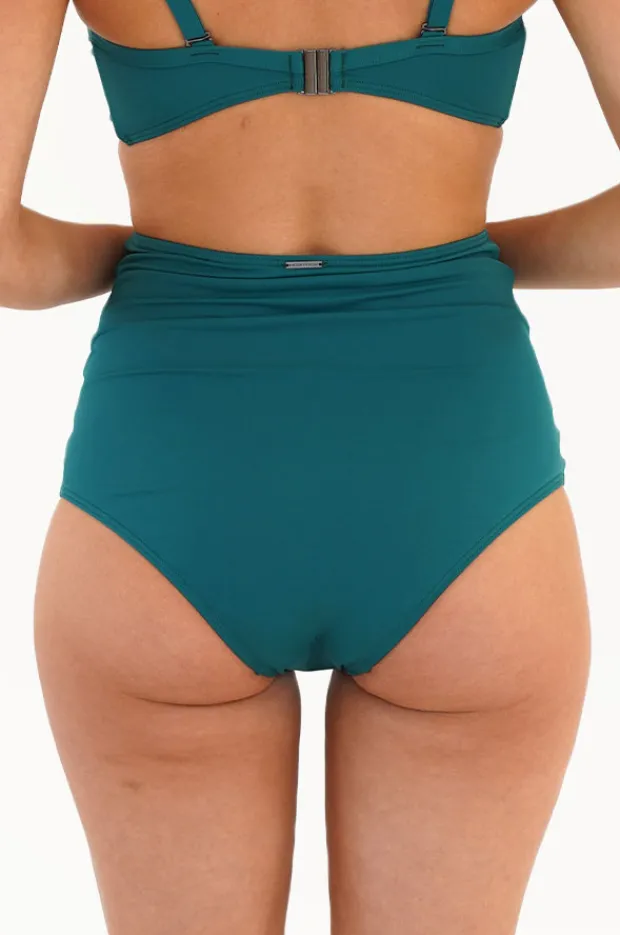 Bottoms|Moontide Contours Gathered High Waist Pant Evergreen