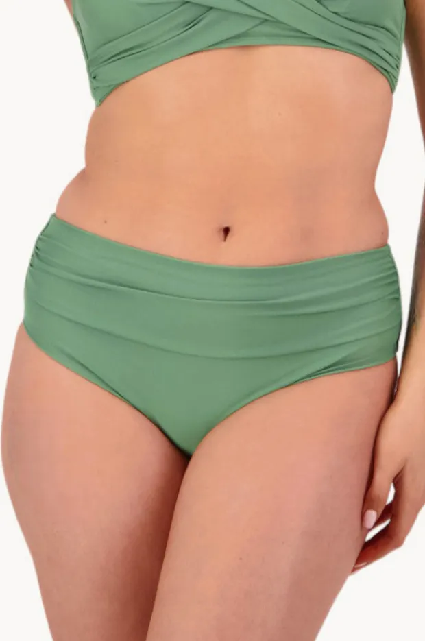 Bottoms|Moontide Contours High Ruched Front Pant Khaki