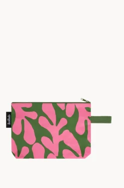 Travel|Kollab Coral Canopy Clutch Pink/green