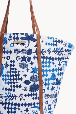 Beach Bags|Bags|Seafolly Corfu Fan Tote Bag Azure