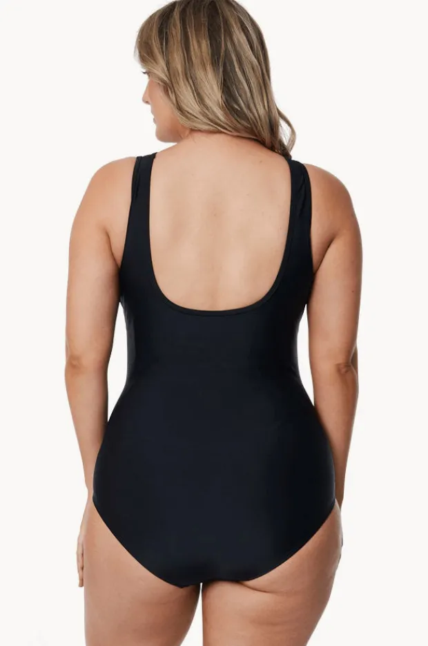 One Pieces|Jantzen Cosmopolitan Mesh Bar High Neck One Piece BLACK